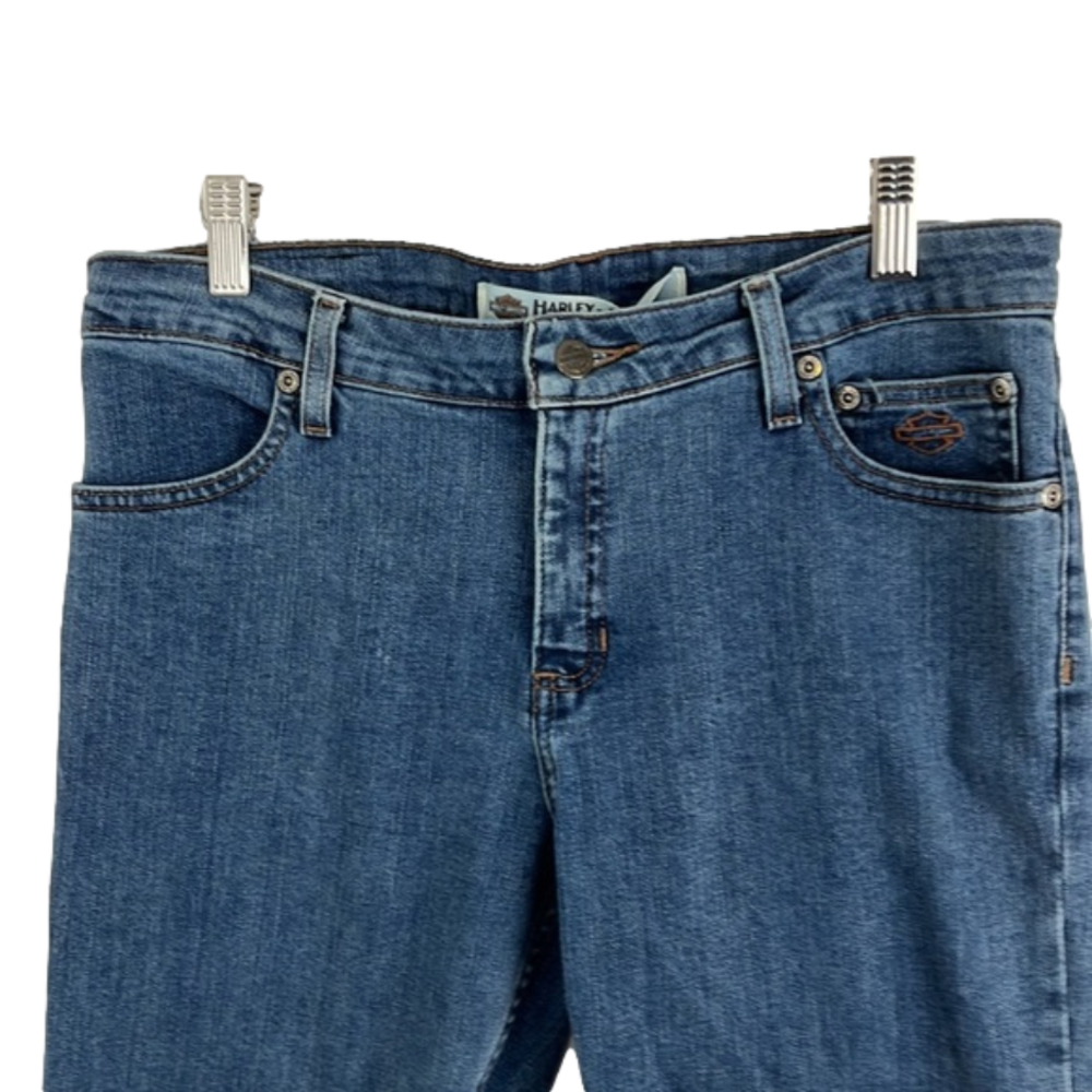 Harley Davidson Regular Straight Leg Medium Wash Denim Jeans